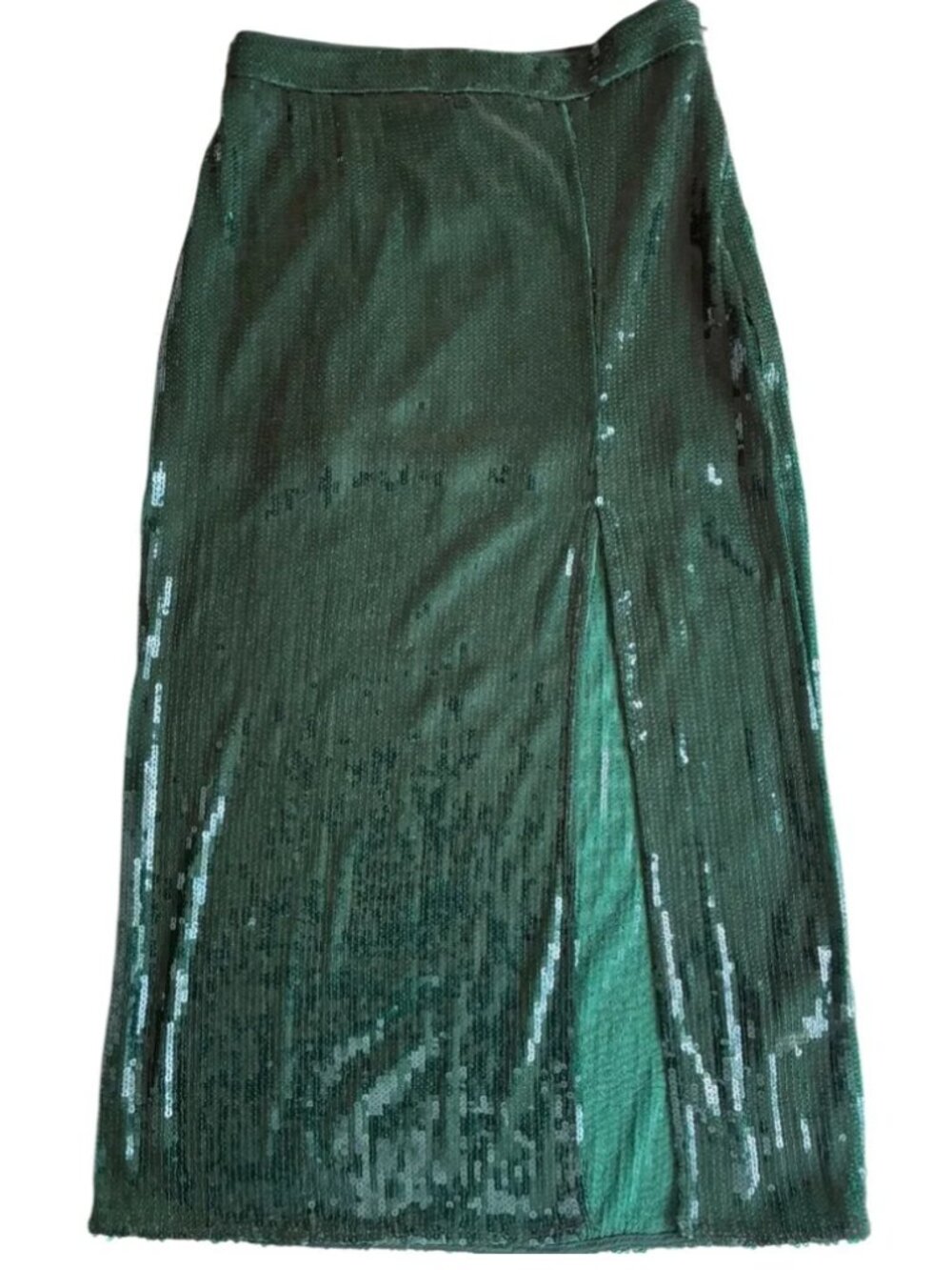H&M green sequin skirt size 4